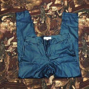 Super cute ON Pixie teal & black ankle pants